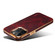 iPhone 15 Pro Denior Oil Wax Cowhide Plating Phone Case - Red