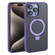 iPhone 15 Pro DFANS DESIGN Frosted Magsafe Magnetic Holder Phone Case - Purple