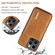 iPhone 15 Pro DG.MING M1 Series 3-Fold Multi Card Wallet Leather Phone Case - Brown