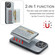iPhone 15 Pro DG.MING M3 Series Glitter Powder Card Bag Leather Phone Case - Silver