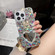 iPhone 15 Pro Diamond Mirror Rabbit Handmade PC Phone Case - Colorful Love Mirror