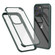 iPhone 15 Pro Double-sided Plastic Glass Phone Protective Case - Dark Green
