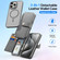 iPhone 15 Pro DUX DUCIS Lawa Series 2 in 1 Wallet Zipper Detachable MagSafe Phone Case with Lanyard - Grey