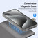 iPhone 15 Pro DUX DUCIS Lawa Series 2 in 1 Wallet Zipper Detachable MagSafe Phone Case with Lanyard - Grey