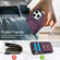 iPhone 15 Pro Elastic Card Bag Ring Holder Phone Case - Purple