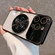 iPhone 15 Pro Electroplated Large Window Bracket PC Phone Case - Black