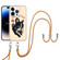iPhone 15 Pro Electroplating Dual-side IMD Phone Case with Lanyard - Lucky Dog