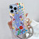 iPhone 15 Pro Electroplating Laser Flower Phone Case with Wrist Strap - Flower AH6