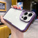 iPhone 15 Pro Electroplating TPU Frame Hybrid PC Phone Case - Purple
