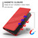 iPhone 15 Pro Embossed Multi-functional Wallet Retro Leather Phone Case - Red