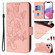 iPhone 15 Pro Embossed Rose RFID Anti-theft Leather Phone Case - Pink