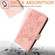 iPhone 15 Pro Embossed Rose RFID Anti-theft Leather Phone Case - Pink