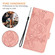 iPhone 15 Pro Embossed Rose RFID Anti-theft Leather Phone Case - Pink