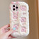 iPhone 15 Pro Embroidered Plush TPU Phone Case - Beige Pink Pig