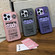 iPhone 15 Pro English Label Double-sided Frosted Phone Case - Black