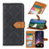 iPhone 15 Pro European Floral Embossed Leather Phone Case - Black