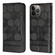 iPhone 15 Pro Football Texture Magnetic Leather Flip Phone Case - Black