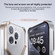 iPhone 15 Pro Frameless X-shaped Metal Phone Case - Grey