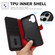 iPhone 15 Pro Genuine Leather Card Wallet MagSafe Phone Case - Litchi Black