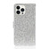 iPhone 15 Pro Glitter Powder Filp Leather Phone Case - Silver