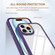 iPhone 15 Pro Gold Shield 2 in 1 PC + TPU Shockproof Phone Case - Dark Purple