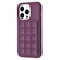 iPhone 15 Pro Grid Card Slot Holder Phone Case - Dark Purple