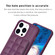 iPhone 15 Pro Grid Card Slot Holder Phone Case - Dark Purple