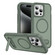 iPhone 15 Pro Guard MagSafe Holder Matte PC Hybrid TPU Phone Case - Green