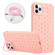 iPhone 15 Pro Honeycomb Radiating Lens Holder Magsafe Phone Case with Lanyard - Pink