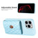 iPhone 15 Pro Horizontal Wallet Rhombic Leather Phone Case - Blue