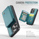 iPhone 15 Pro JEEHOOD J05 Business Magnetic Style RFID Leather Phone Case - Blue Green