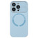 iPhone 15 Pro Large Window Acrylic Glass Lens MagSafe Silicone Phone Case - Far Peak Blue