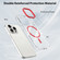 iPhone 15 Pro Lens Protection Frame MagSafe Phone Case - Red