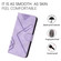iPhone 15 Pro Line Pattern Skin Feel Leather Phone Case - Light Purple
