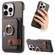 iPhone 15 Pro Litchi Leather Oil Edge Ring Card Back Phone Case - Grey