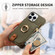 iPhone 15 Pro Litchi Leather Oil Edge Ring Zipper Wallet Back Phone Case - Green