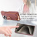 iPhone 15 Pro Litchi Leather Oil Edge Ring Zipper Wallet Back Phone Case - Jujube Apricot