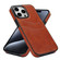 iPhone 15 Pro Litchi Leather Skin Card Slots Phone Case - Brown