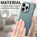 iPhone 15 Pro Litchi Oil Edge Leather Back Phone Case - Light Blue