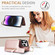 iPhone 15 Pro Litchi Texture Zipper Double Buckle Card Bag Phone Case - Rose Gold