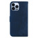 iPhone 15 Pro Little Tiger Embossed Leather Phone Case - Dark Blue