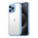iPhone 15 Pro Macaron PC Phone Pure Border Frame with Lens Glass Film - Blue
