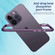 iPhone 15 Pro Macaron PC Phone Pure Border Frame with Lens Glass Film - Orange
