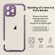iPhone 15 Pro Macaron PC Phone Pure Border Frame with Lens Glass Film - White