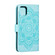 iPhone 15 Pro Mandala Embossing Pattern Horizontal Flip Leather Phone Case - Green