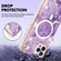 iPhone 15 Pro Marble Pattern Dual-side IMD Magsafe TPU Phone Case - Purple 002