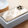 iPhone 15 Pro Metal Frame Frosted PC Shockproof MagSafe Case - Gold