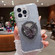 iPhone 15 Pro Mirror Butterfly Holder Glitterr MagSafe Phone Case - Black