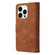iPhone 15 Pro Multifunctional Multi-Card Wallet Phone Leather Case - Brown