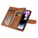 iPhone 15 Pro Multifunctional Multi-Card Wallet Phone Leather Case - Brown